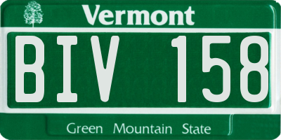 VT license plate BIV158