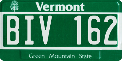 VT license plate BIV162