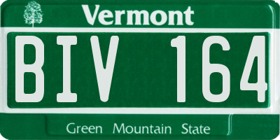 VT license plate BIV164