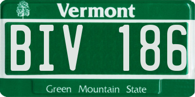 VT license plate BIV186