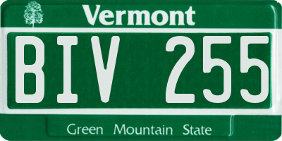 VT license plate BIV255