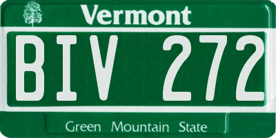 VT license plate BIV272