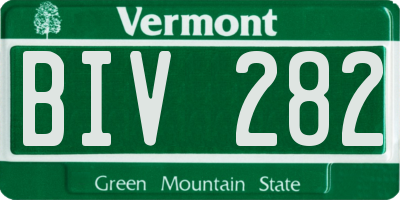 VT license plate BIV282