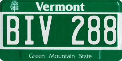 VT license plate BIV288