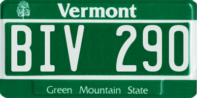 VT license plate BIV290