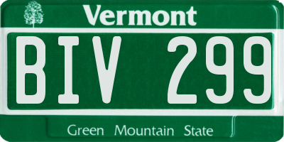 VT license plate BIV299
