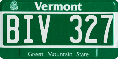 VT license plate BIV327
