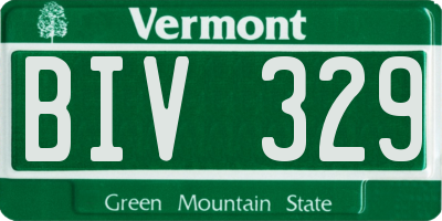VT license plate BIV329