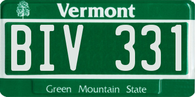 VT license plate BIV331
