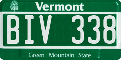 VT license plate BIV338