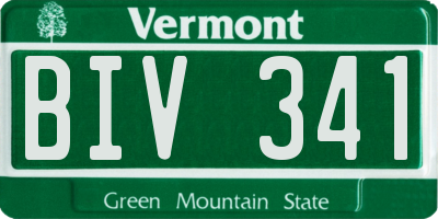 VT license plate BIV341