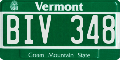 VT license plate BIV348