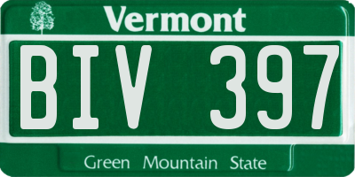 VT license plate BIV397