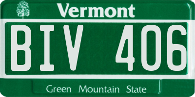 VT license plate BIV406