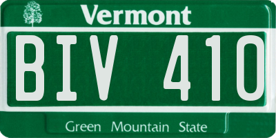 VT license plate BIV410