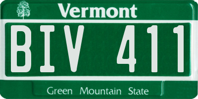 VT license plate BIV411