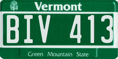 VT license plate BIV413