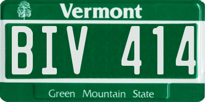 VT license plate BIV414
