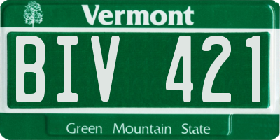 VT license plate BIV421