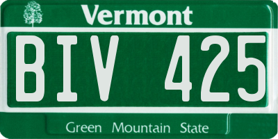 VT license plate BIV425