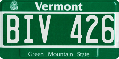 VT license plate BIV426