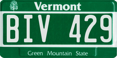 VT license plate BIV429