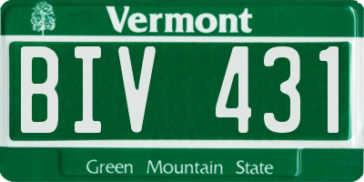 VT license plate BIV431
