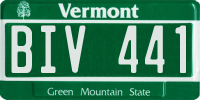 VT license plate BIV441