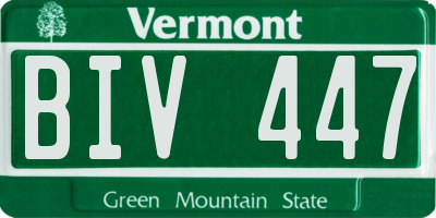 VT license plate BIV447