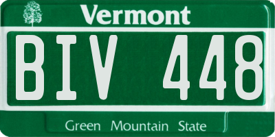 VT license plate BIV448