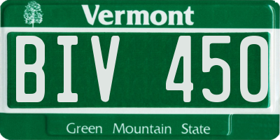 VT license plate BIV450
