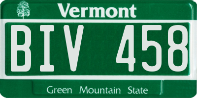 VT license plate BIV458