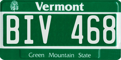 VT license plate BIV468