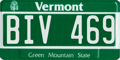 VT license plate BIV469