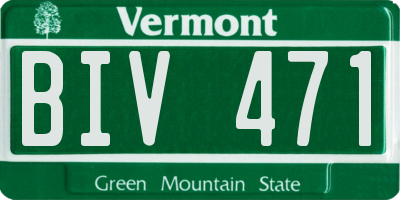 VT license plate BIV471
