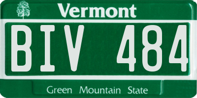 VT license plate BIV484