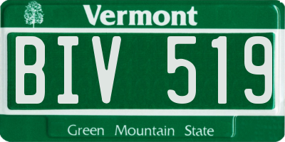 VT license plate BIV519