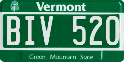 VT license plate BIV520