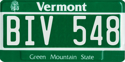 VT license plate BIV548