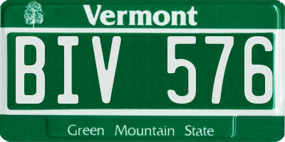 VT license plate BIV576