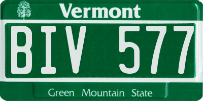VT license plate BIV577