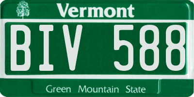 VT license plate BIV588
