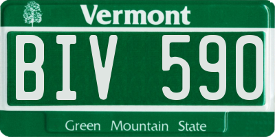VT license plate BIV590