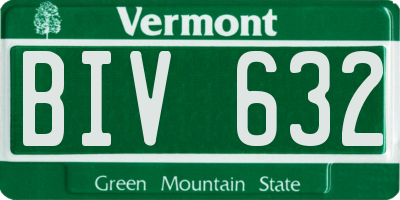 VT license plate BIV632
