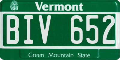 VT license plate BIV652