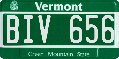 VT license plate BIV656