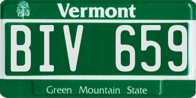 VT license plate BIV659