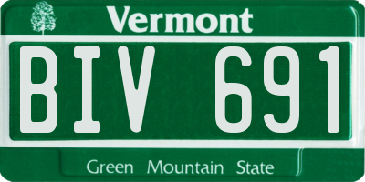 VT license plate BIV691