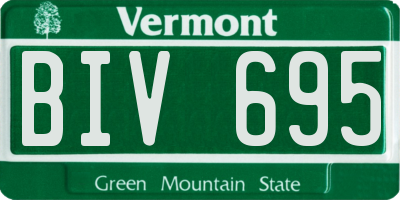 VT license plate BIV695