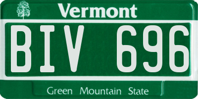 VT license plate BIV696
